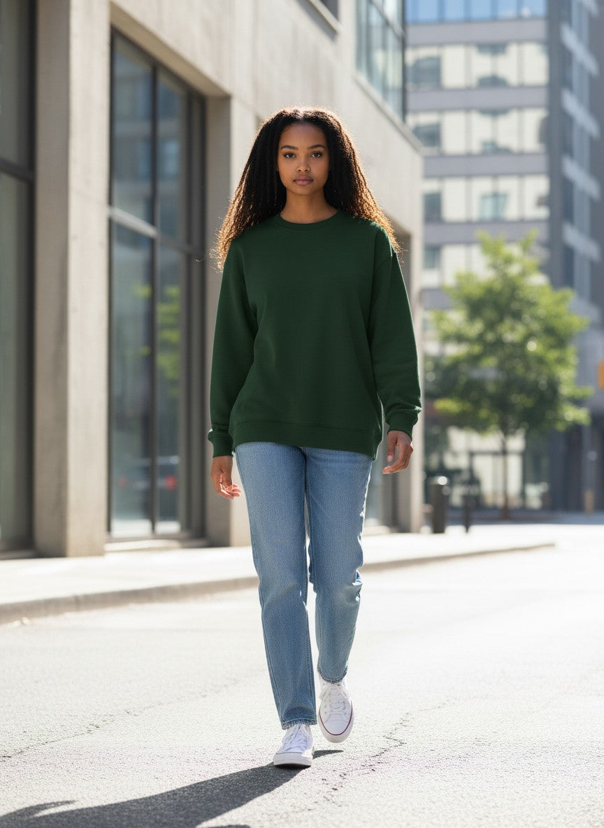 The 400 Slouch Bottle Green Unisex Oversized Sweatshirt
