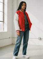 The Derby 300 Red Unisex Varsity Jacket