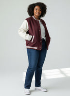The Derby 300 Maroon Unisex Varsity Jacket