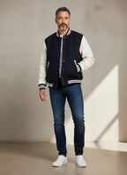 The Derby 300 Navy Blue Unisex Varsity Jacket