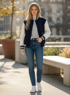 The Derby 300 Navy Blue Unisex Varsity Jacket
