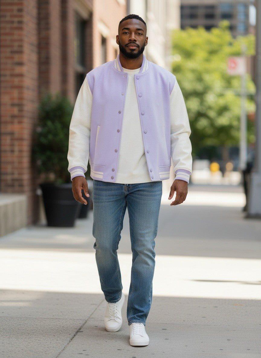 The Derby 300 Lavender Unisex Varsity Jacket
