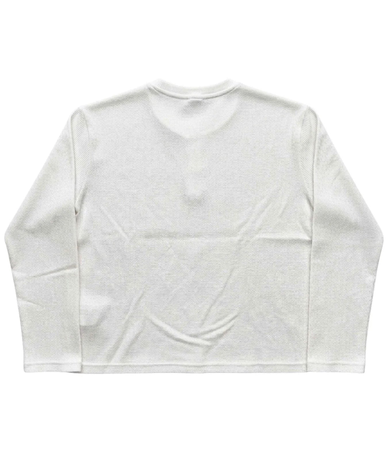 White Henley waffle knit - LitShirt