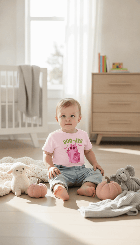 Trendy Boo Jee Baby Pink Baby Tee