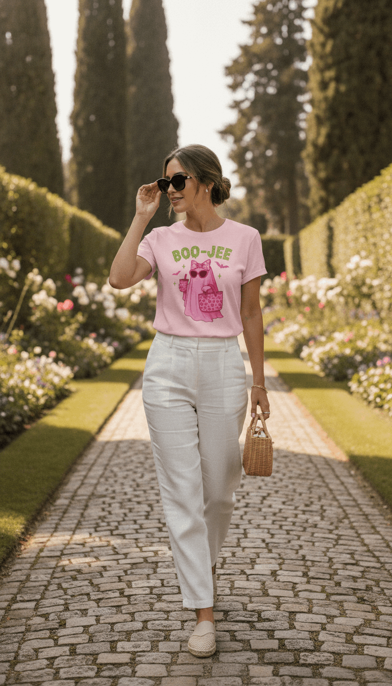 Trendy Boo Jee Baby Pink Baby Tee