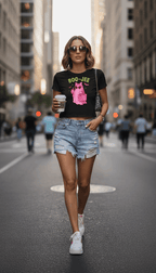Trendy Boo Jee Black Baby Tee