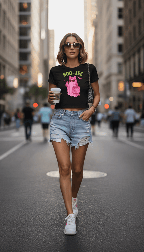 Trendy Boo Jee Black Baby Tee