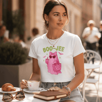 Trendy Boo Jee White Baby Tee