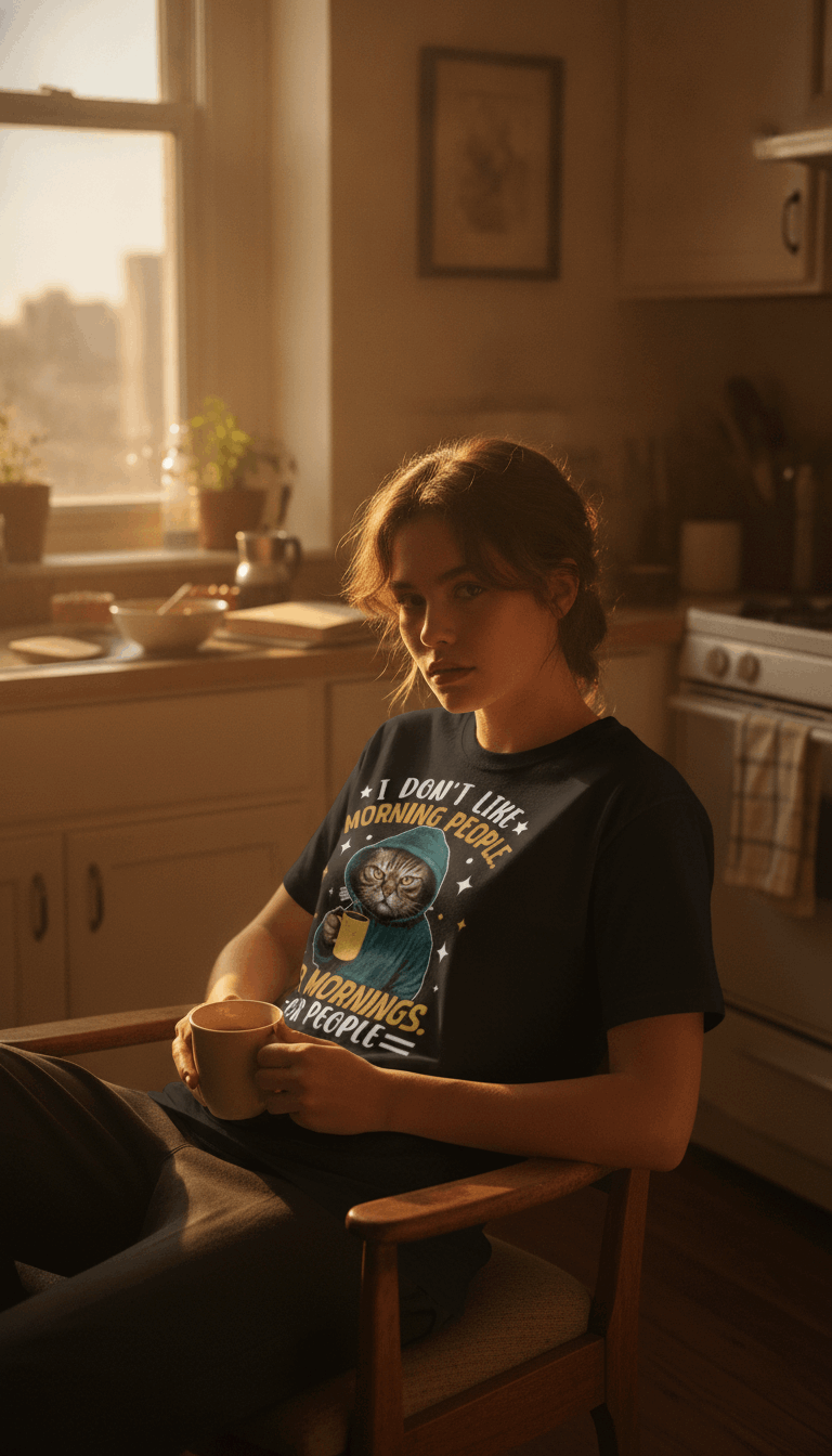 Don Like Morning Black Oversized T-Shirt