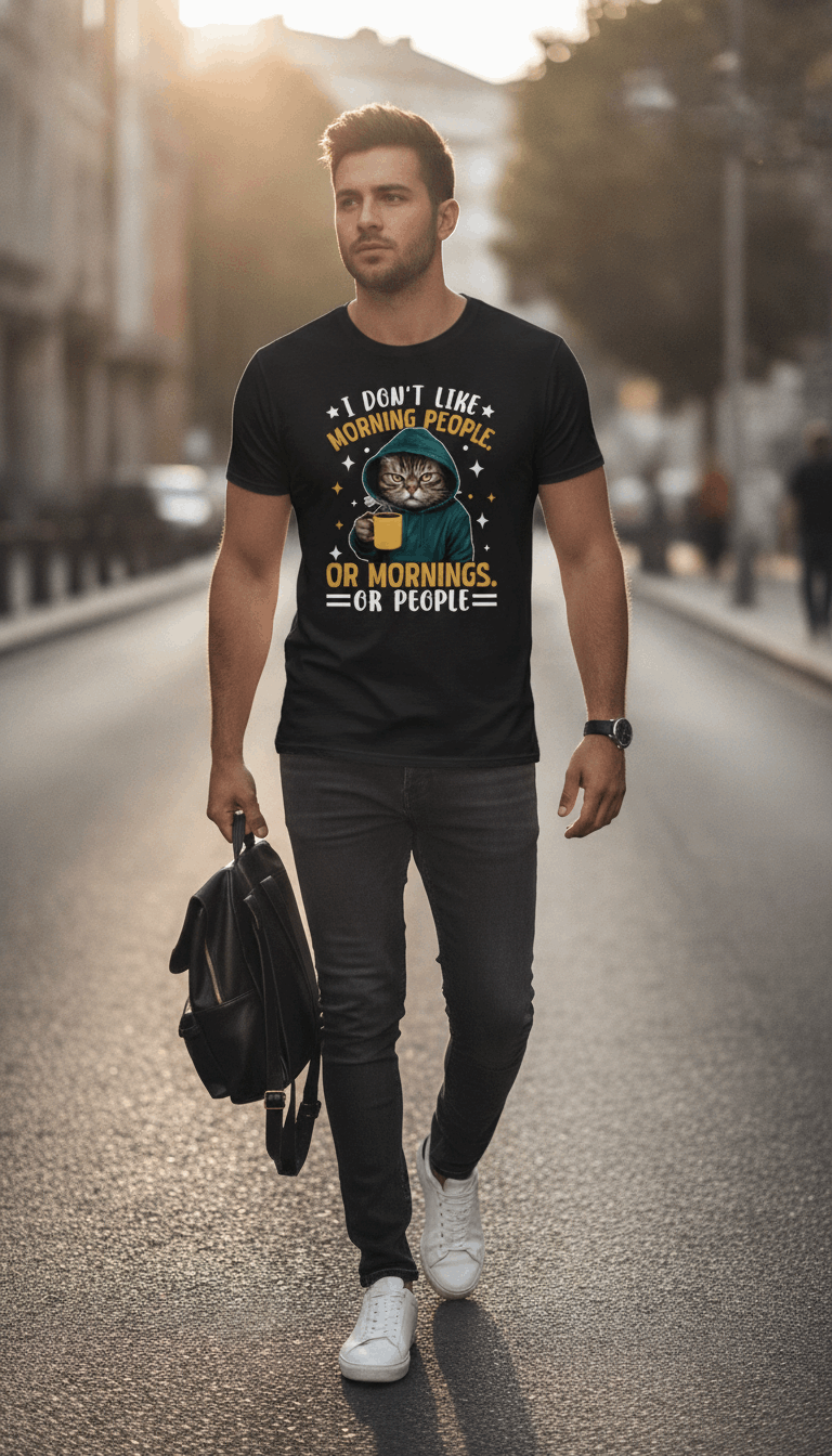 Don Like Morning Black Oversized T-Shirt