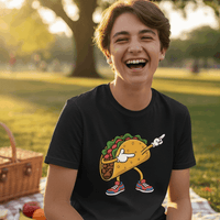Dabbing Taco Funny Dancing Boxy Fit T-Shirt