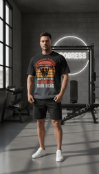 Gym Black Ombré Wash Boxy Fit T-shirt
