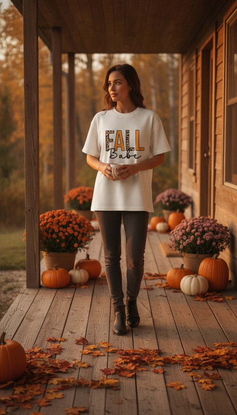 Vintage Graphic Off-White Waffle Boxy Fit - LitShirt