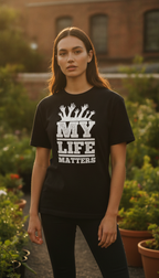 My Life Matters Black Oversized T-Shirt - LitShirt