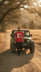 Eat Sleep Jeep Repeat Red Oversized T-Shirt - LitShirt