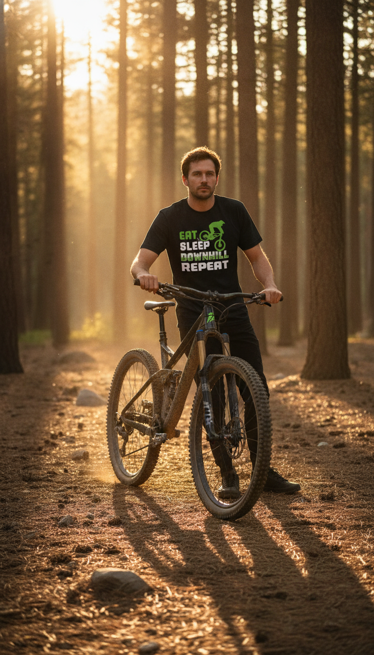 Eat Sleep Downhill Repeat Oversized T-Shirt - LitShirt