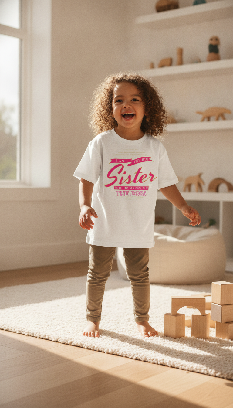 I Am The Big Sister Which Makes Me The Boss T-Shirt - LitShirt