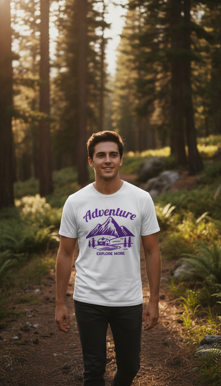 Adventure Graphics White T-Shirt - LitShirt