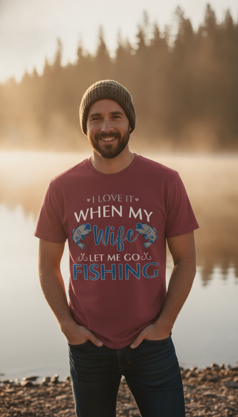 I Love It When My Wife Lets Me Go Fishing T-Shirt - LitShirt