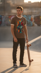 Urban Graphic Mousse & Cream Ringer Tee