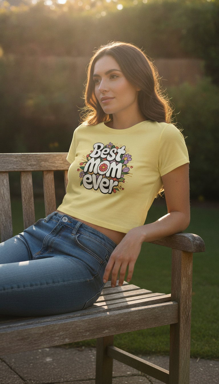 Best Mom Ever Butter Yellow Tee