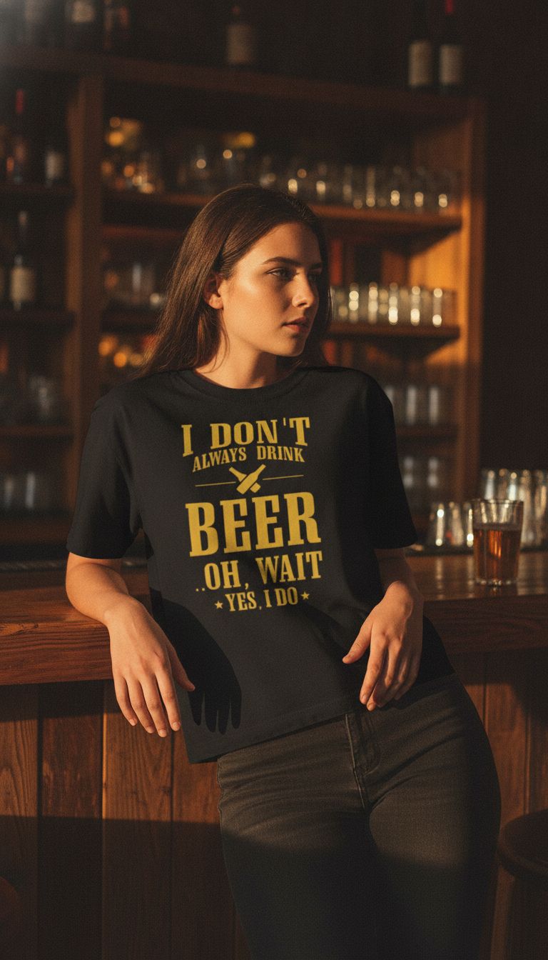 Funny Quotes Black Oversized Cotton T-Shirt