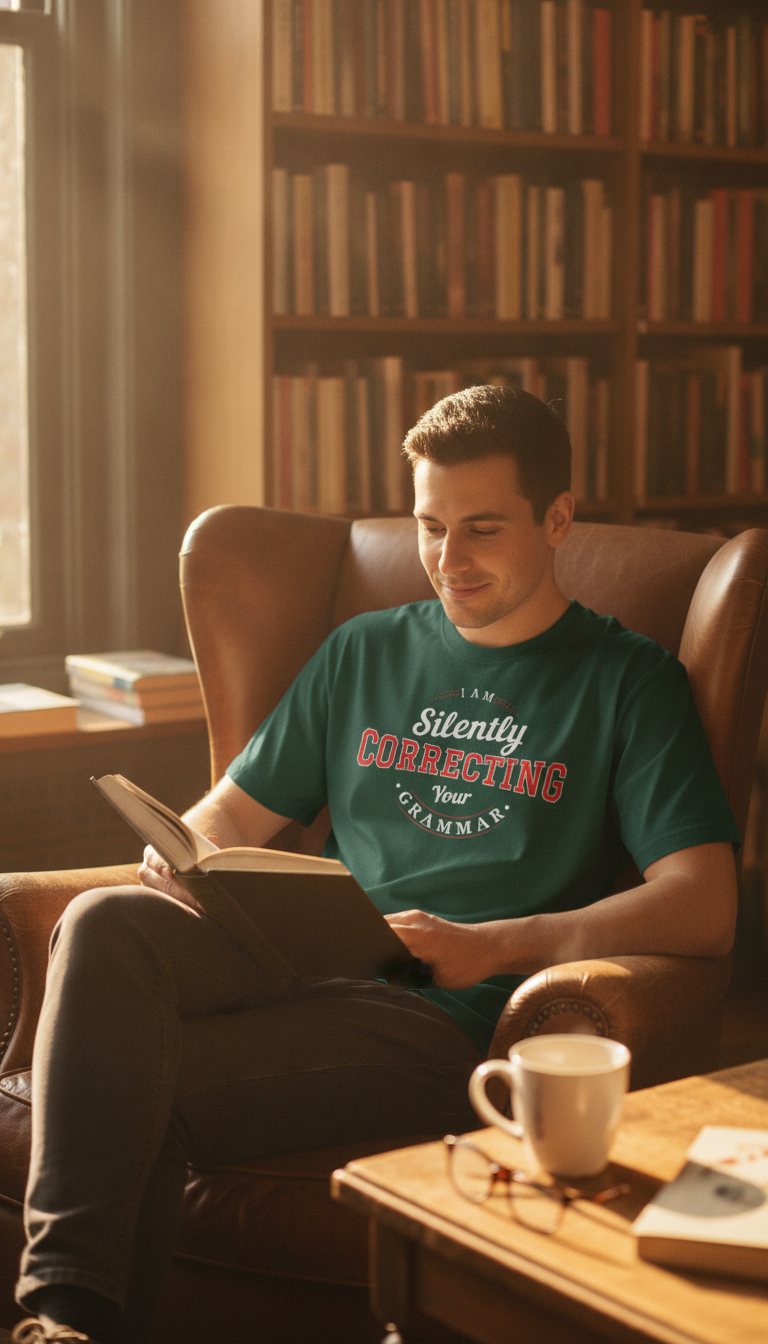 Grammarian Bottle Green Oversized T-Shirt