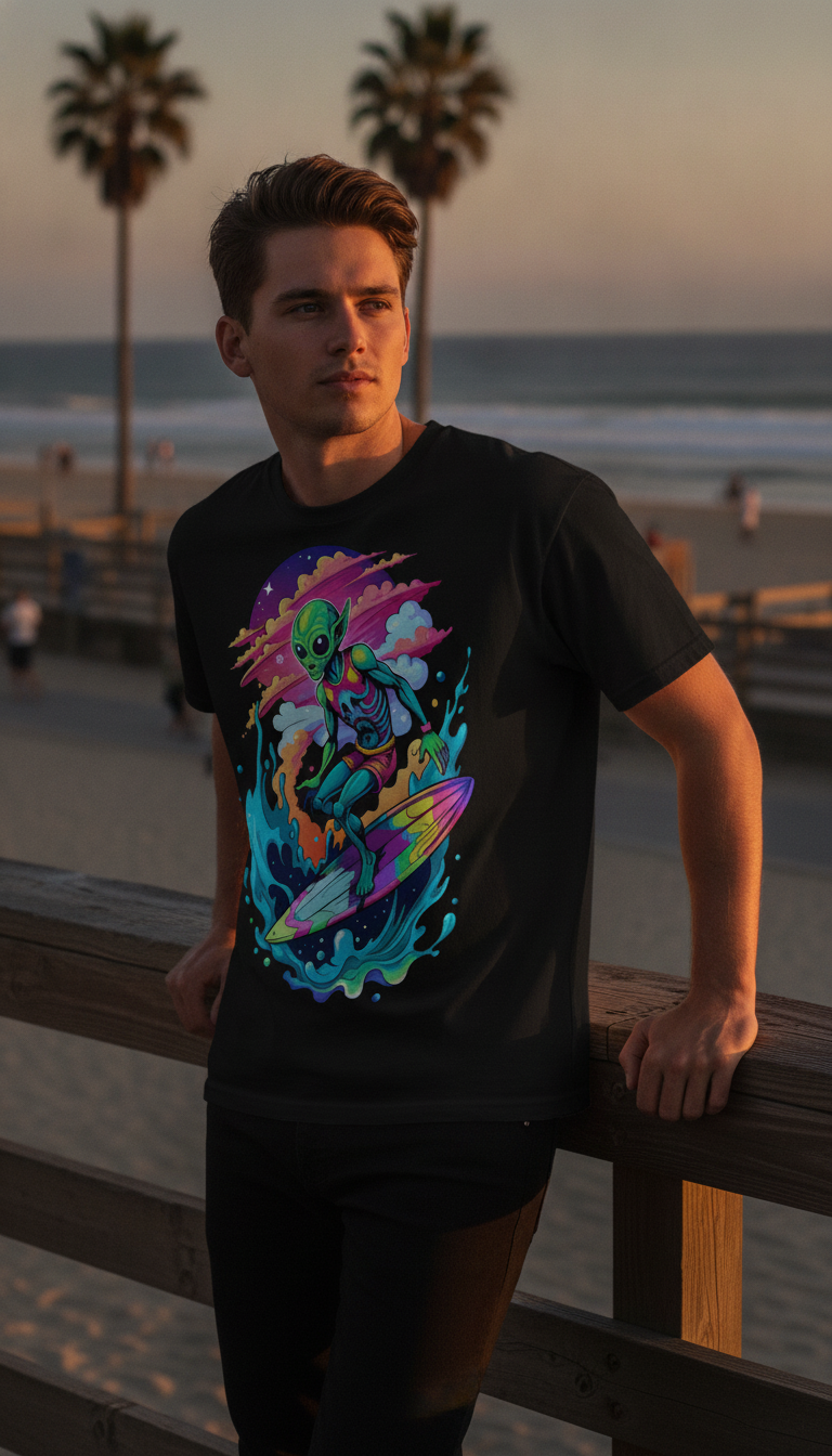 Urban Graphic Black Oversized Cotton T-Shirt