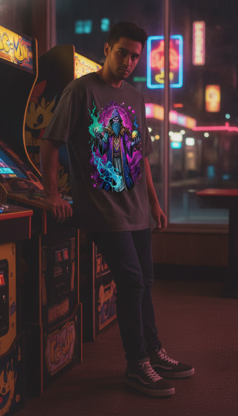 Urban Graphic Coffee Oversized T-Shirt