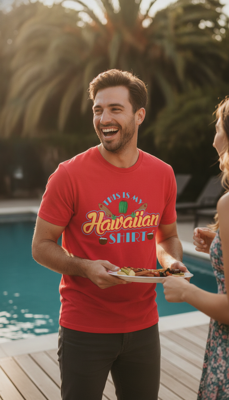 This Is My Hawaiian Red Regular Fit T-Shirt