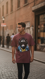 Urban Graphic Maroon Regular Fit T-Shirt