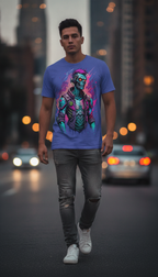 Urban Graphic Blue Regular Fit T-Shirt