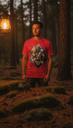 Urban Graphic Red Regular Fit T-Shirt