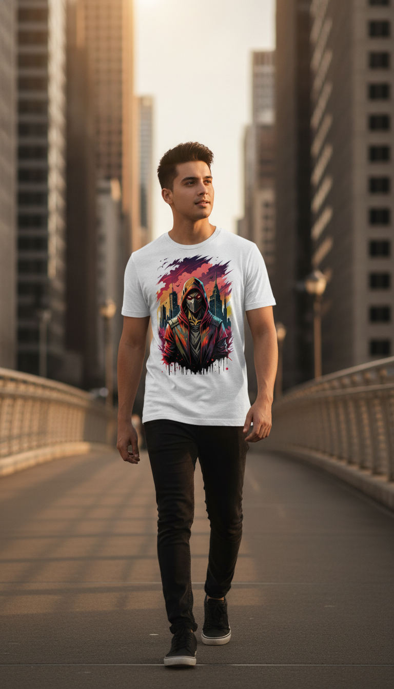 Urban Graphic White Regular Fit T-Shirt