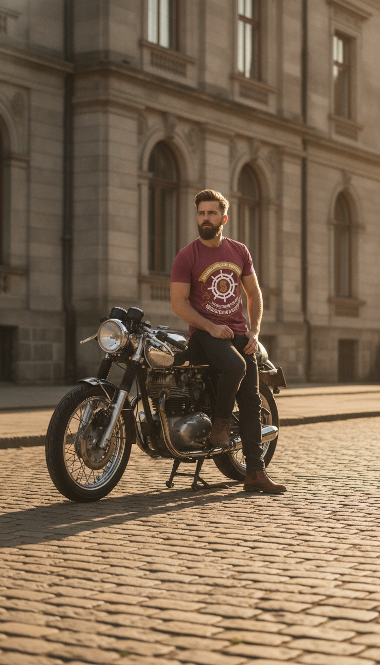 Vintage Graphic Maroon Regular Fit T-Shirt