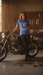 Vintage Graphic Blue Regular Fit T-Shirt