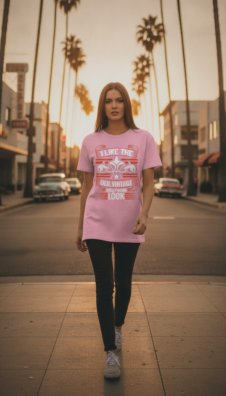 Vintage Graphic Royal Pink Oversized T-Shirt