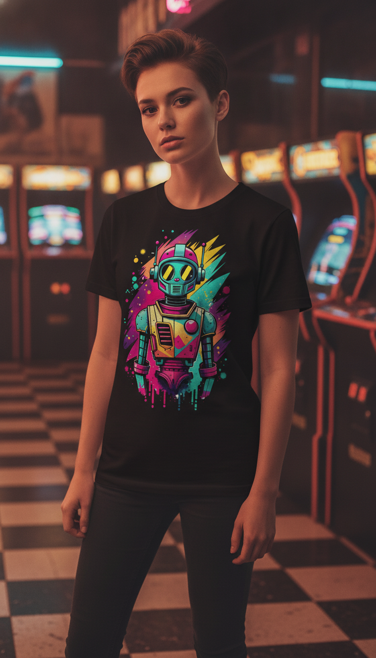 Urban Graphic Black Oversized T-Shirt