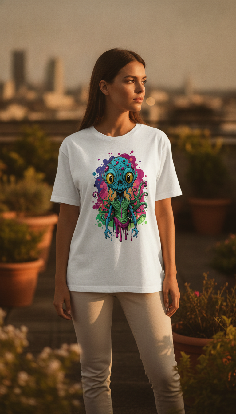 Urban Graphic White Oversized T-Shirt