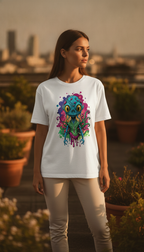 Urban Graphic White Oversized T-Shirt