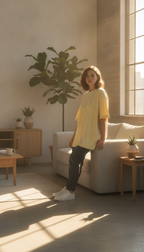 Beige Unisex Oversized Standard T-Shirt