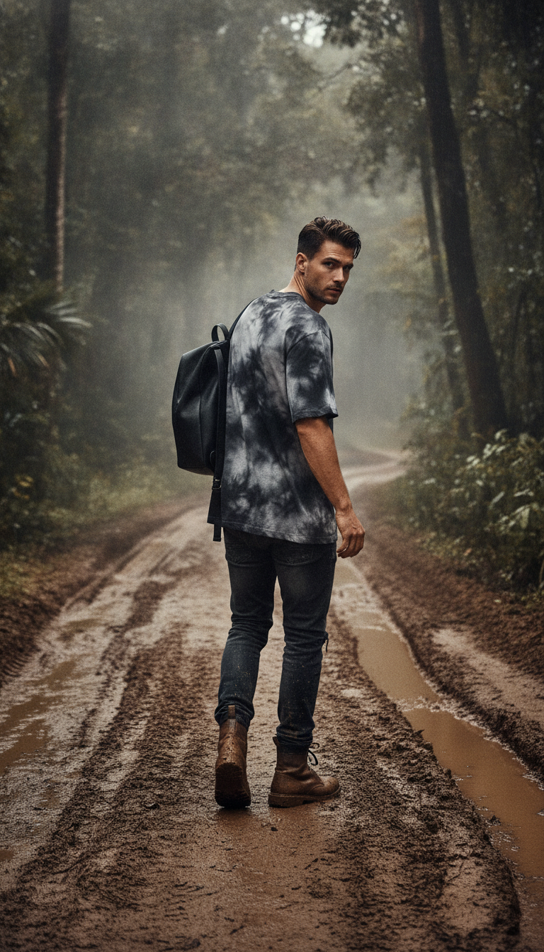 Unisex Tie Dye Oversized T-Shirt (260 GSM) White Black