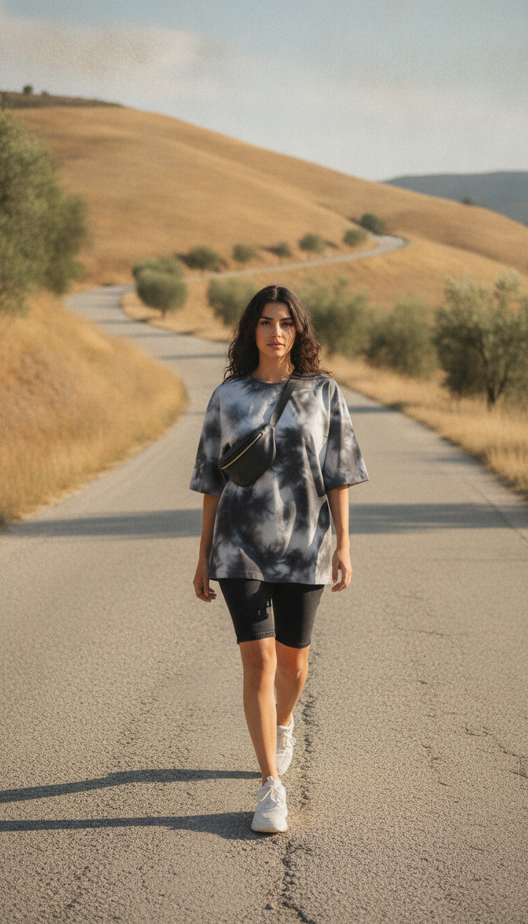 Unisex Tie Dye Oversized T-Shirt (260 GSM) White Black