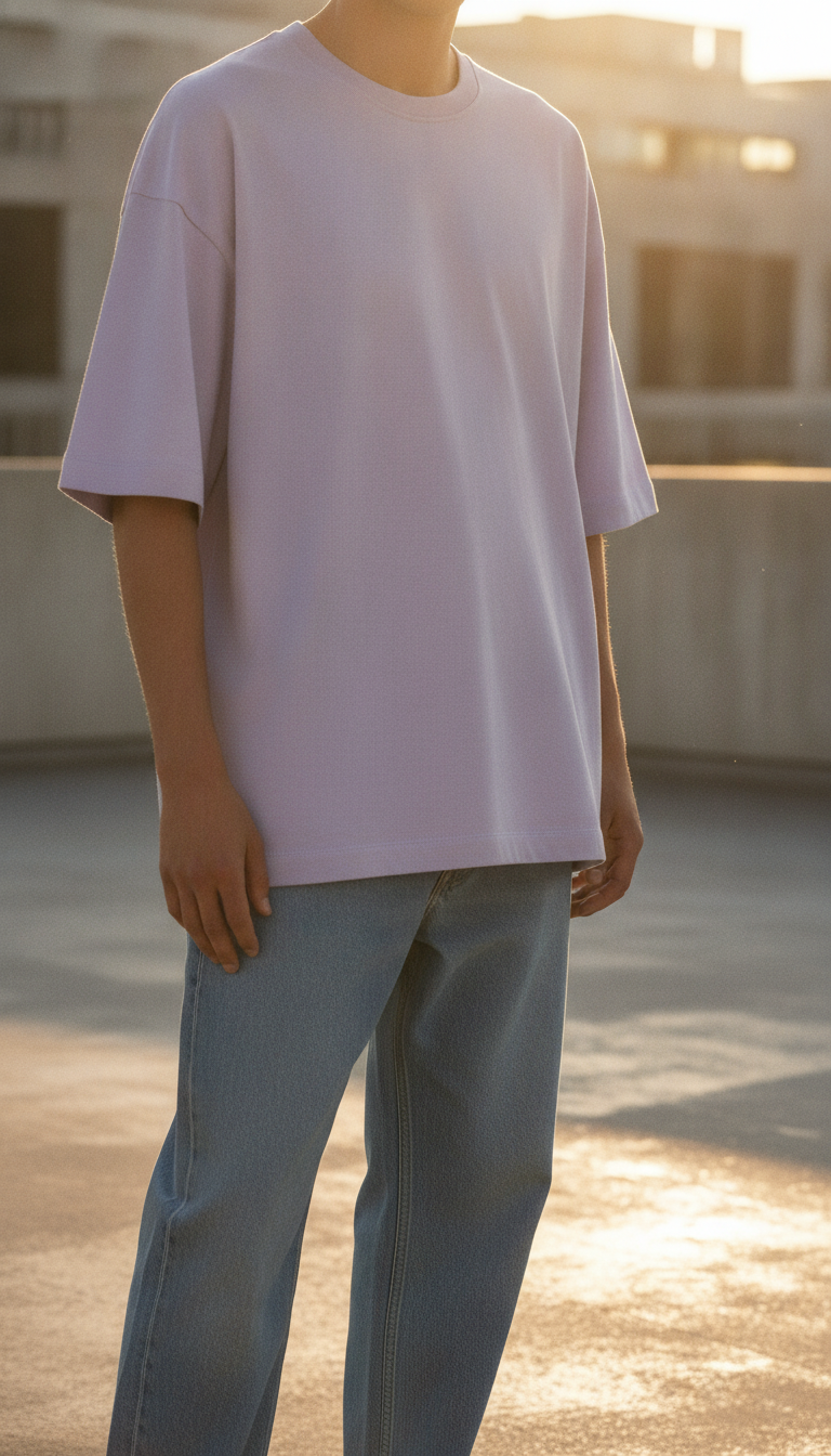 Unisex Terry Oversized Tee (260 GSM) Lavender