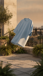 Unisex Terry Oversized Tee (260 GSM) Baby Blue