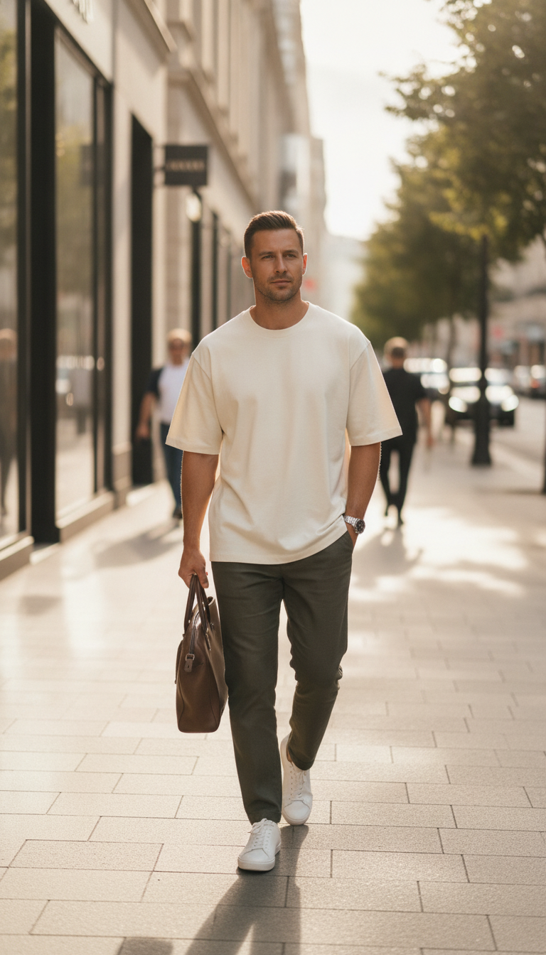 The 240 Heavy Unisex Oversized Classic T-Shirt Off White