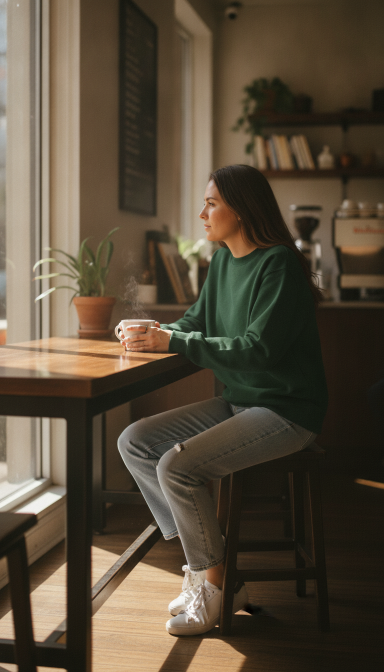 The 400 Slouch Bottle Green Unisex Oversized Sweatshirt