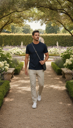 The Luxe Touch Navy Blue Unisex Supima T-Shirt
