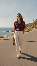 Pure Core 240 Maroon Unisex Oversized Shirt