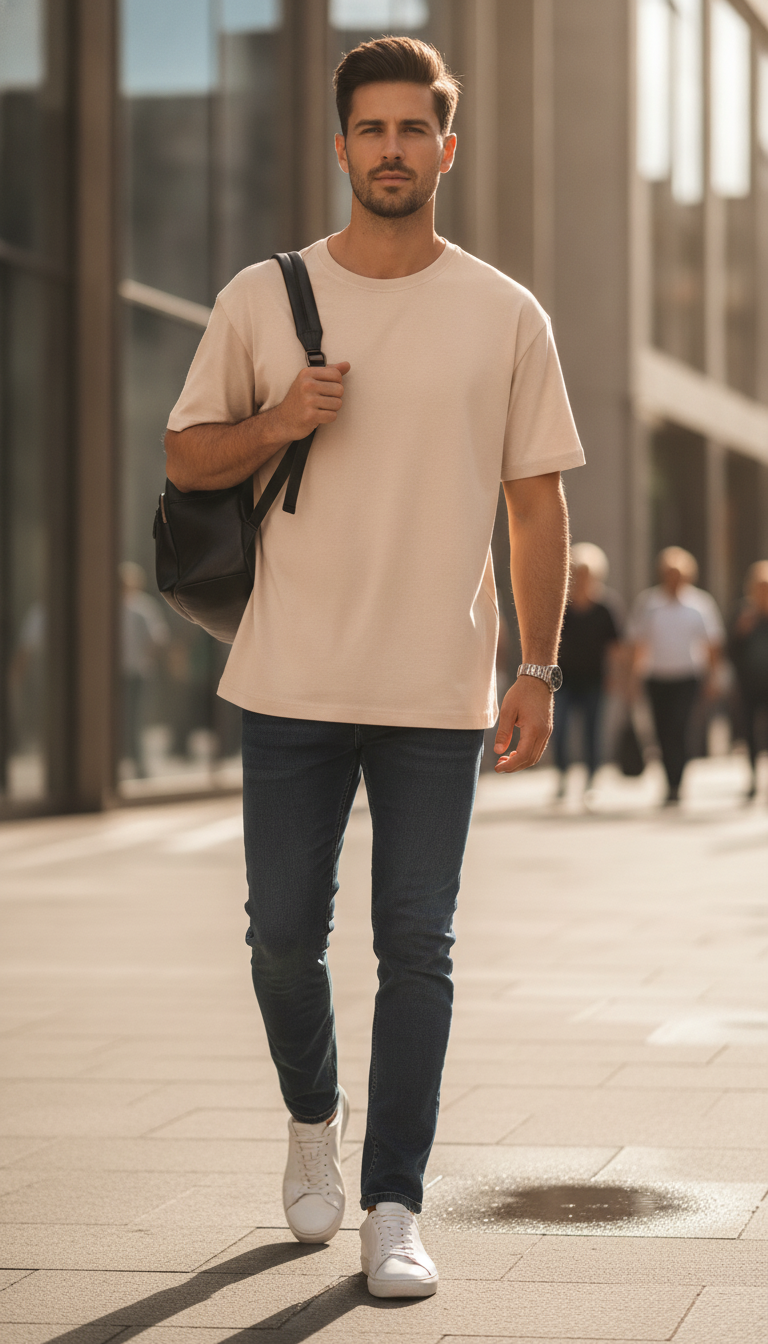Peach Unisex Classic Crew T-Shirt